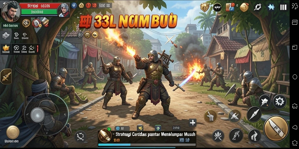 Screenshot gameplay <strong>33L</strong> menunjukkan aksi pertempuran strategis yang mendebarkan.