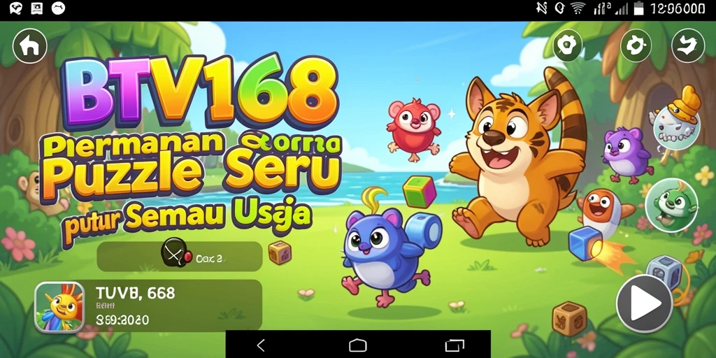 Tampilan gameplay BTV168, penuh tantangan dan keseruan puzzle.