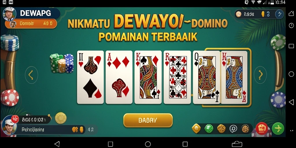 Tampilan gameplay seru dalam DEWAPG yang memikat penggemar Domino.