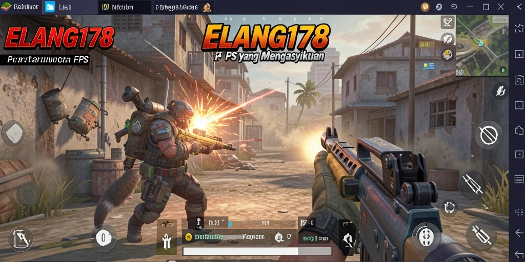 Tampilan gameplay ELANG178 yang mendebarkan dalam pertempuran FPS.