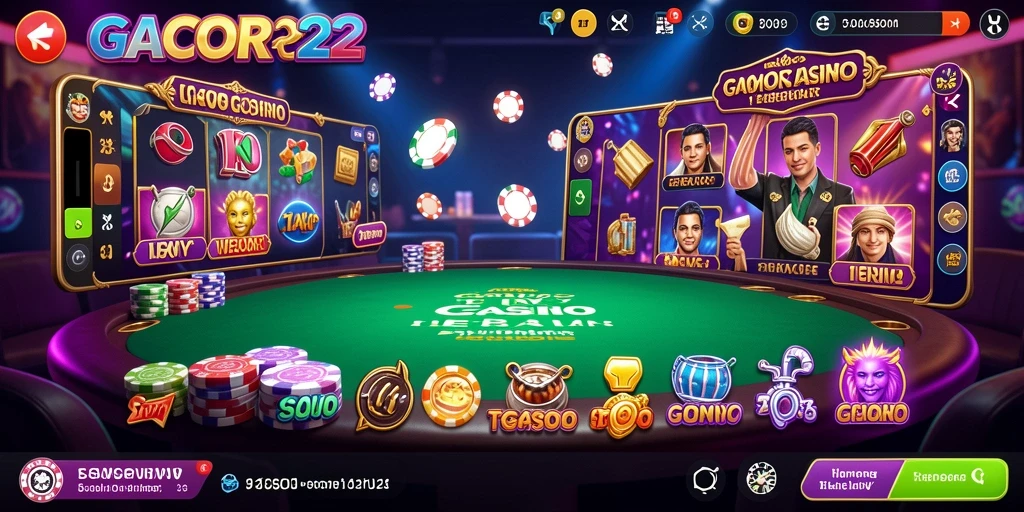 Screenshot GACOR22 menampilkan gameplay Live Casino yang menegangkan dan interaktif.