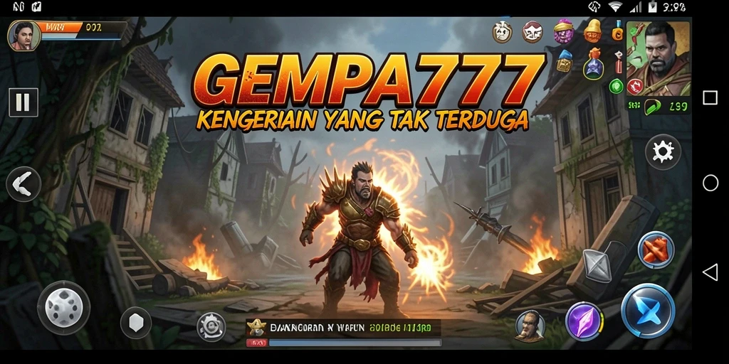 Tangkapan layar menampilkan momen mengerikan dalam GAME GEMPA777.