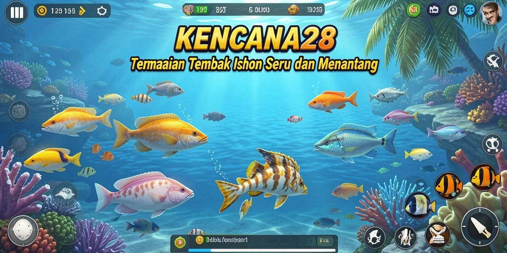 Gameplay seru KENCANA28 saat menangkap ikan.