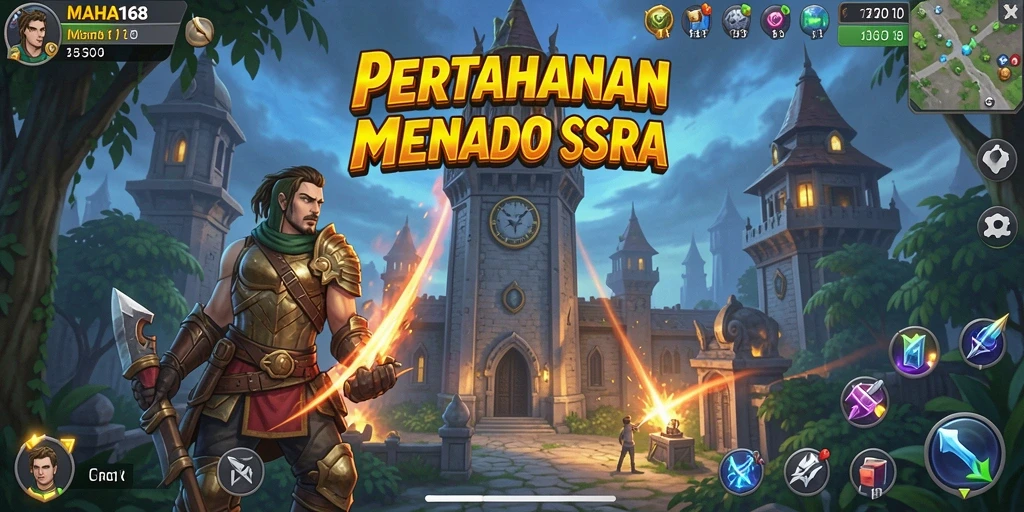 Screenshot gameplay menarik dari MAHA168 Tower Defense.