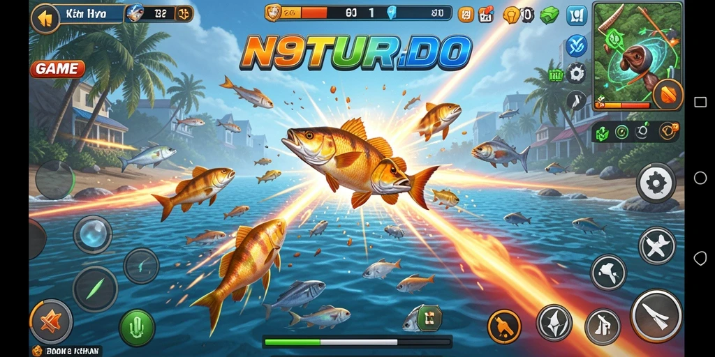 Gameplay seru Tembak Ikan di N9TURBO.