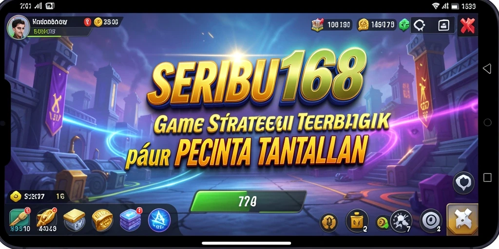 Tampilan gameplay SERIBU168 yang menampilkan pertempuran strategi yang menegangkan.