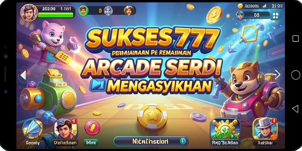 Tampilan gameplay SUKSES777 yang menampilkan aksi seru dalam permainan Arcade.