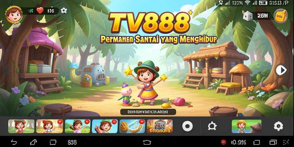 Screenshot utama TV888 menampilkan gameplay yang menyenangkan dan interaktif.