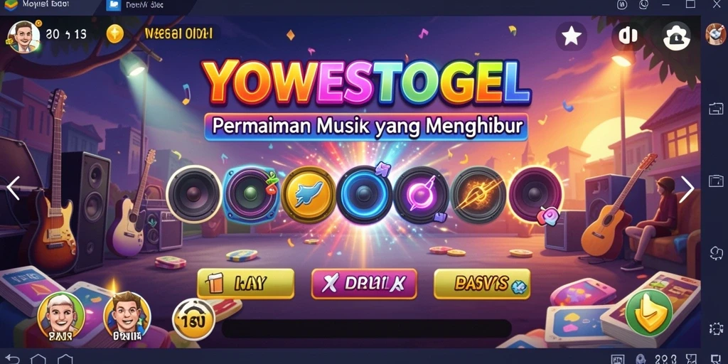 Tampilan gameplay YOWESTOGEL saat menikmati musik.
